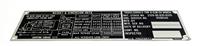 DT-190 | DT-190 M54 Truck Cargo Weight and Dimension Data Plate NEW (1).JPG