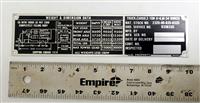 DT-190 | DT-190 M54 Truck Cargo Weight and Dimension Data Plate NEW (2).JPG