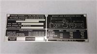 DT-217 | DT-217 M103A4C Chassis Trailer Weight and Dimension Data Tag NOS (2).jpg