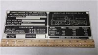 DT-217 | DT-217 M103A4C Chassis Trailer Weight and Dimension Data Tag NOS (3).jpg