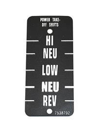 DT-383 | DT-383  Data Plate Tag Power Take Off Winch Shifter (1).JPG