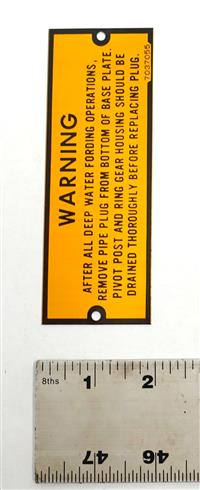DT-432 | DT-432 M819 Wrecker Control Warning  Data Plate NOS (4).JPG