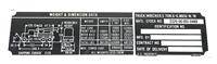 DT-442 | DT-442  M816 Wrecker Truck Weight and Dimension Data Plate (1).jpg
