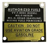 DT-460 | DT-460  Authorized Fuels Caution Data Tag (1).jpg