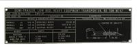 DT-466 | DT-466  Heavy Equipment Transporter Trailer Weight and Dimension Data Plate (1).jpg
