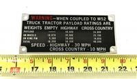 DT-491 | DT-491 Semi Truck Trailer Payload Data Plate (2).jpg