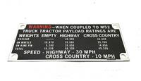 DT-491 | DT-491 Semi Truck Trailer Payload Data Plate (3).jpg