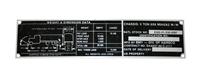 DT-568 | DT-568  M942A2 WW 5 Ton 6x6 Weight and Dimension Data Plate (2).JPG