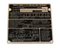 DT-591 | DT-591  Data Plate Tag M211 with Winch Cargo Truck Plate (2).JPG