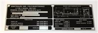 DT-594 | DT-594  Data Plate Tag M672E1 Semitrailer Van 6 Ton 4 Wheel Weight and Dimension Plate (2).JPG
