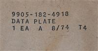 DT-595 | DT-595  Data Plate Tag XM747 Semitrailer Low Bed Heavy Equipment Transporter Plate (4).JPG