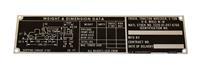 DT-596 | DT-596  Data Plate Tag M933 with Winch Wrecker Tractor Truck 5 Ton 6x6 Weight and Dimension Plate (2).JPG