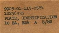 DT-596 | DT-596  Data Plate Tag M933 with Winch Wrecker Tractor Truck 5 Ton 6x6 Weight and Dimension Plate (5).JPG