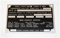 DT-597 | DT-597  Data Plate Tag M41 Light Tank Plate (2).JPG
