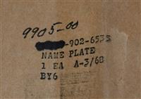 DT-600 | DT-600  Data Plate Tag M123A1C with Winch Tractor Truck 10 Ton 6x6 Weight and Dimension Plate (4).JPG