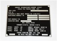 DT-607 | DT-607  Data Plate Tag M551 Armored Reconnaissance Airborne Assault Vehicle Full Tracked 152 MM (2).JPG