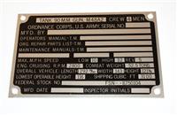 DT-610 | DT-610  Data Plate Tag M48A2 90MM Gun 4 Men Crew Tank (2).JPG