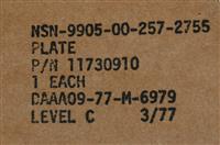 DT-611 | DT-611  Data Plate Tag M114A1 Howitzer Tracked Carrier Elbow Telescope (4).JPG