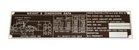 DT-628 | DT-628  Data Plate Tag M52 without Winch Tractor Truck 5 Ton 6x6 Weight and Dimension (3).JPG