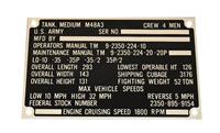 DT-630 | DT-630  Data Plate Tag M48A3 Medium Tank 4 Men Crew Tank Identification (2).JPG