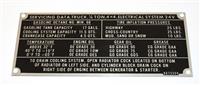DT-637 | DT-637  Data Plate Tag Servicing Data 14 Ton Truck 4x4 Jeep M38A1 Electrical System 24 Volt (2).JPG