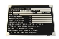 DT-644 | DT-644  Data Plate Tag M553 Wrecker Truck 10 Ton 4x4 Information (2).JPG