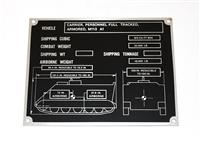 DT-646 | DT-646  Data Plate Tag M113A1 Armored Full Tracked Personnel Carrier Shipping Information (2).JPG