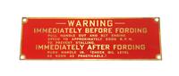 DT-662 | DT-662  Data Plate Tag Brass Warning Immediately Before and After Fording (2).JPG