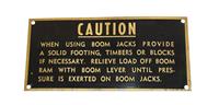 DT-674 | DT-674  Data Plate Tag Brass Boom Jack Caution Information (2).JPG