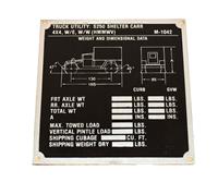DT-681 | DT-681  Data Plate Tag M1042 Utility Truck HMMWV with Winch 1 14 Ton 4x4 Weight and Dimensions (2).JPG