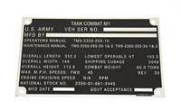 DT-693 | DT-693  Data Plate Tag M1 Combat Tank Weight and Dimension (2).JPG