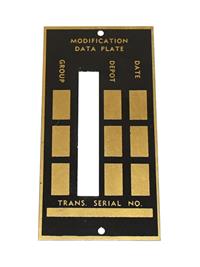 DT-695 | DT-695  Data Plate Tag Brass Transmission Modification (2).JPG