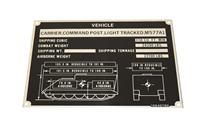 DT-700 | DT-700  Data Plate Tag M577A1 Light Tracked Carrier Command Post Weight and Dimensions (2).JPG