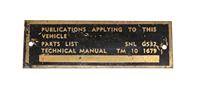 DT-703 | DT-703  Data Plate Tag Brass G532 Prime Mover Truck 7 12 Ton Publications (2).JPG