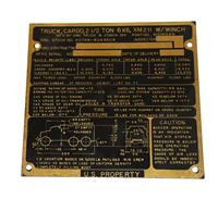 DT-706 | DT-706  Data Plate Tag Brass GMC M211 with Winch 2 12 Ton 6x6 Cargo Truck (2).JPG