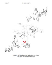 HM-1585 | HM-1585 HMMWV Left Hand Front Suspension Spring Seat Bracket.png