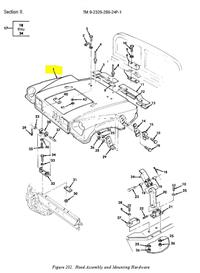HM-3463 | HM-3463 Humvee Front Fiberglass Hood HMMWV Dia 1.JPG