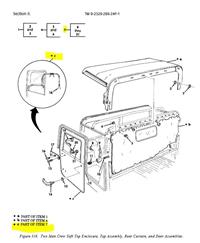 HM-3511 | HM-3511 Right Front Passenger Side Tan Vinyl Soft Door HMMWV Dia (1).JPG