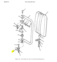 HM-3554 | HM-3554 Clamp Loop Split Rearview Mirror Mounting Hardware HMMWV Dia (1).JPG