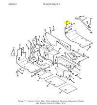 HM-3610 | HM-3610 Front Right Hand Green Interior Insulation Panel HMMWV Dia (1).JPG