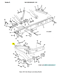 HM-3615 | HM-3615 Rear Crossmember Support Bracket HMMWV Dia (1).JPG