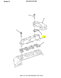 HM-3672 | HM-3672  Right Hand Bank Intake Manifold 6.5L Turbo Diesel Engine HMMWV Dia (1).JPG
