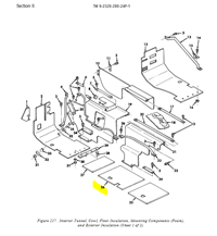 HM-3674 | HM-3674 Rear Left Hand Floor Panel Insulation HMMWV Dia (1).JPG