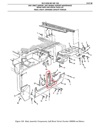 HM-3685 | HM-3685 Left Hand Vehicular Body Panel Left Hand Body Assembly HMMWV Dia  (1).JPG