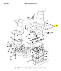 HM-514 | HM-514 Seat Support Tray Driver Side Front Seat Support Plate Tray HMMWV Dia (1).JPG