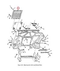 HM-664 | HM-664 HMMWV Aluminum Radiator Hood Grille Parts Diagram (Large).JPG
