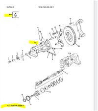 HM-958 | HM-958 Right Rear Brake Caliper with Parking Brake Bracket HMMWV Diagram  (1).JPG