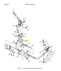HM-361 | Hm-361 Parking Brake Lever Lower Boot HMMWV Dia 1.PNG