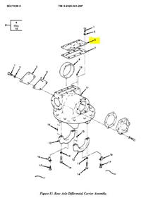 M35-691 | M35-691 Differential Top Cover Gasket for M35A2 Multifuel Series Rear Dia (1.JPG