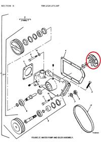 M9-1058 | M9-1058  Water Pump Impeller NTC 400 Diesel Engine M915(Diagram).jpg